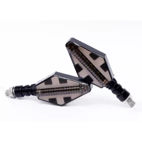   Set 2 lampi Semnalizare Moto, model CROSS, cu 2 functii, pozitie si semnalizare, tensiune 12V