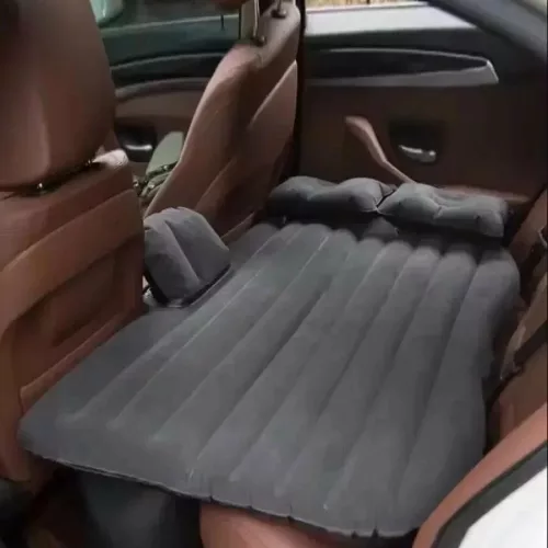 Saltea gonflabila pentru bancheta spate auto, dimensiune 138 x 85cm cu pompa electrica inclusa, culoare Neagra