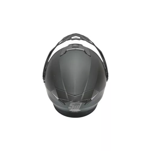 Casca motocross integrala, negru mat cu viziera transparenta si ochelari de soare marimea XL, model LION