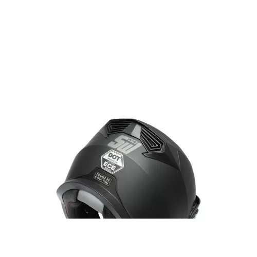 Casca motocross integrala, negru mat cu viziera transparenta si ochelari de soare marimea XL, model LION