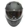 Matná čierna, celotvárová motocyklová prilba s priehľadným šiltom a slnečnými okuliarmi, veľkosť L, model Arcane II