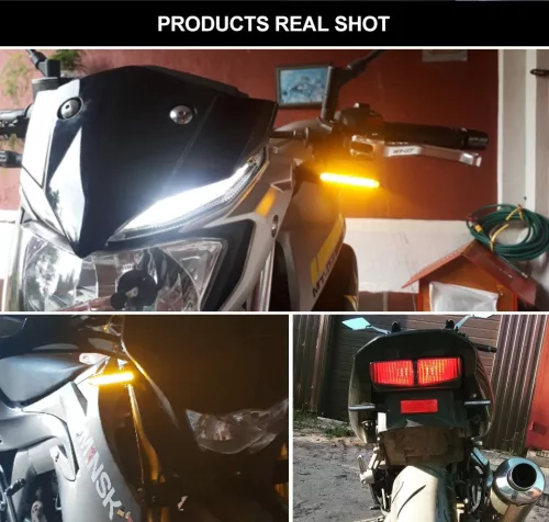 Set 2 lampi Semnalizare Moto SECVENTIALA, cu 2 functii, pozitie si semnalizare, 12V