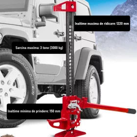   Mechanikus emelő terepjáróhoz, "Farm" modell, magasság 1220 mm (48 hüvelyk), maximális terhelés 3 tonna