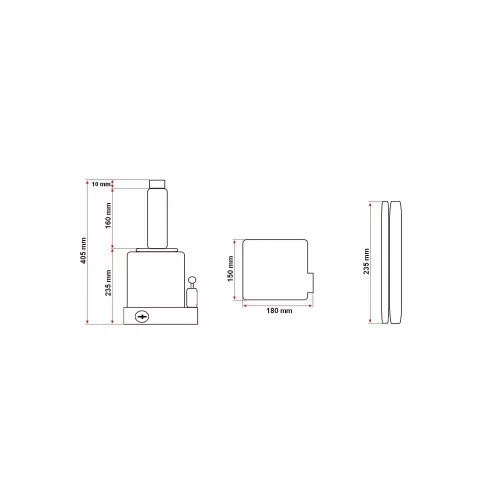 Hidraulikus dugattyús emelő, maximális teherbírás 50T