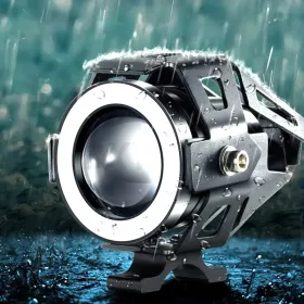   LED Projektor Nagyítóval, Angel Eye FEHÉR és Devil Eye PIROS, 12V-os tápegységgel, Off-Road, ATV, SSV, UTV járművekhez