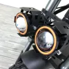 LED projektor s lupou, Angel Eye WHITE a Devil Eye RED, s 12V napájaním, pre terénne vozidlá, štvorkolky, SSV a UTV