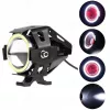 LED projektor s lupou, Angel Eye WHITE a Devil Eye RED, s 12V napájaním, pre terénne vozidlá, štvorkolky, SSV a UTV