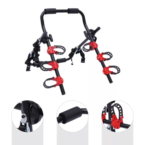 Suport auto pentru transport 3 biciclete, capacitate 58 kg, montaj rapid prin curele