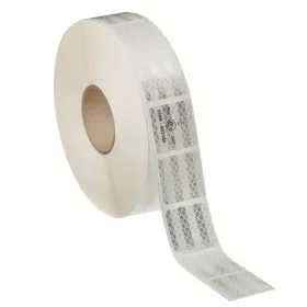   Banda reflectorizanta adeziva intrerupta pentru prelate - ALBA (rola 5cm x 45m)