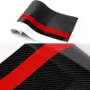 Sticker autoadeziv Tuning, model "Rally Stripe Carbon 3D", dimensiune 140 x 17 cm, culoare Negru/Rosu
