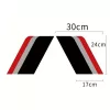 Sticker autoadeziv Tuning, model "Racing Flag", dimensiune 30 x 24 x 17 cm, culoare Negru/Argintiu/Rosu