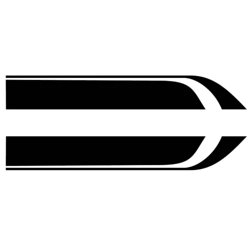 2 db-os öntapadós Tuning matrica szett, "Hood Stripes V1" modell, 85 x 12 cm méret, fekete szín