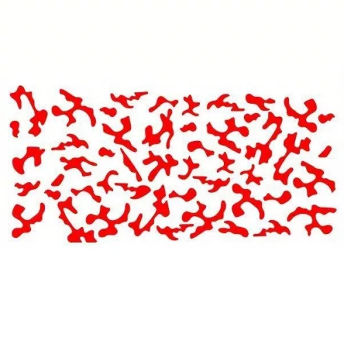 2 db öntapadós Tuning matrica szett két színben, "Paint Stains" modell, méret 97 x 47 cm, szín fekete + piros