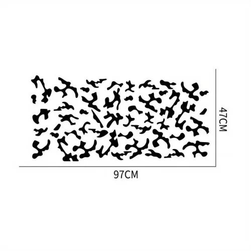 2 db öntapadós Tuning matrica szett két színben, "Paint Stains" modell, méret 97 x 47 cm, szín fekete + piros