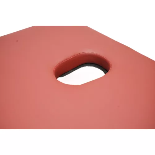 Skladací masážny stôl, 3 zóny, drevený rám, 5 cm pena, výška 55-76 cm, eko koža, rozmery 60x213 cm, bordová farba