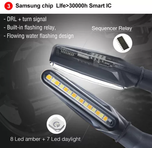Set 2 lampi Semnalizare Moto LED