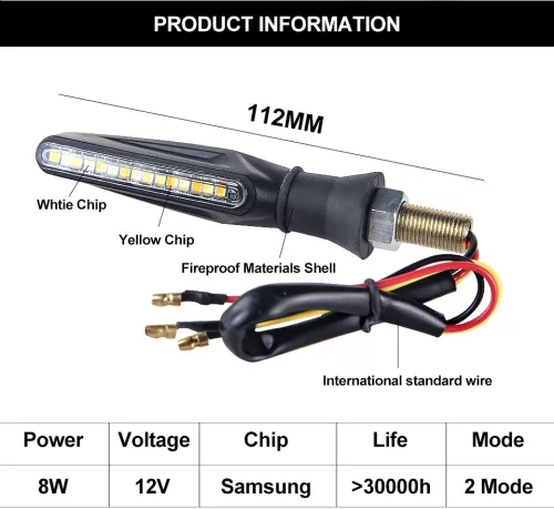 Set 2 lampi Semnalizare Moto LED