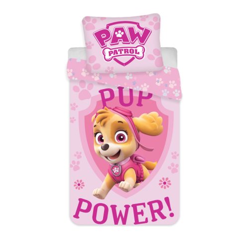 Mancs Őrjárat Pup Power gyerek, ovis ágyneműhuzat 100×135cm, 40×60 cm