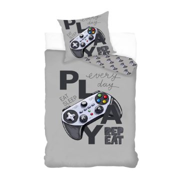 Gamer Grey ágyneműhuzat 140×200cm, 70×90 cm