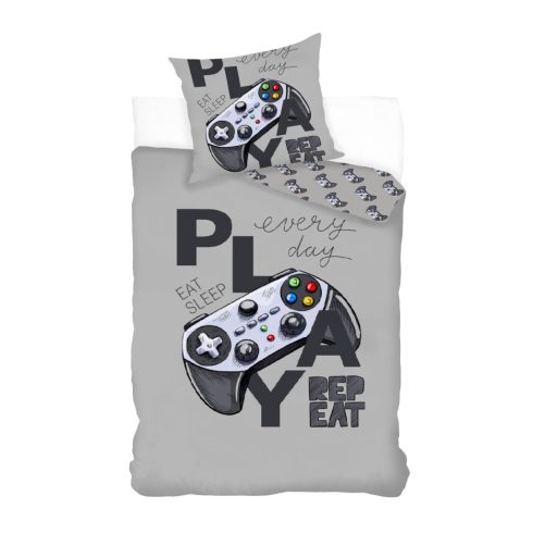 Gamer Grey ágyneműhuzat 140×200cm, 70×90 cm