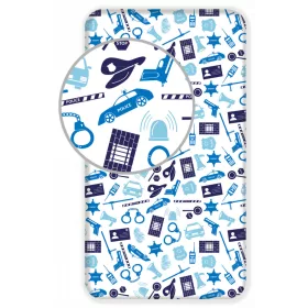 Spannbettlaken „Polizeiblau“ 90x200 cm