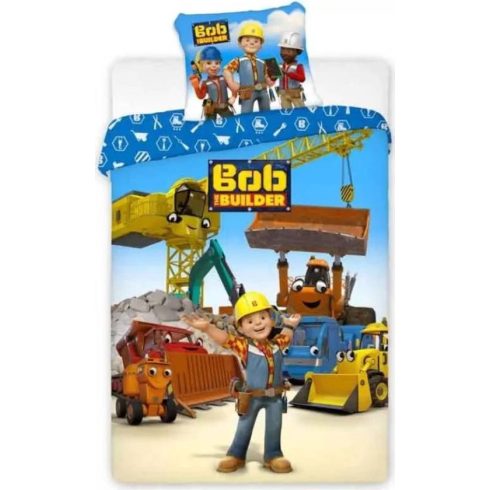 Bob, a mester Construction gyerek, ovis ágyneműhuzat 100×135cm, 40×60 cm