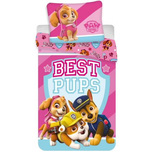 Mancs Őrjárat Best Pups gyerek, ovis ágyneműhuzat 100×135cm, 40×60 cm