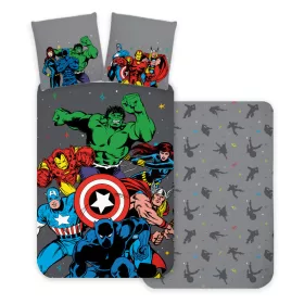   Avengers-Bettbezug im klassischen Comic-Stil, 140×200 cm, 70×90 cm