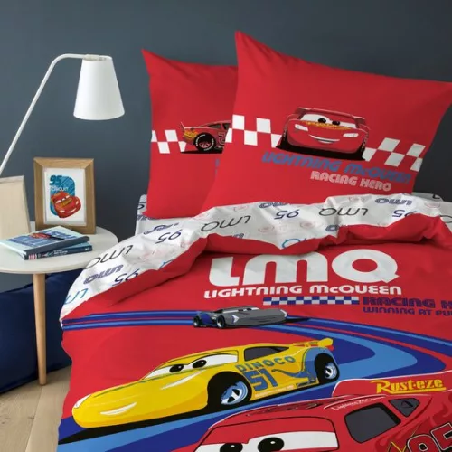 Disney Verdák Racing Hero gyerek, ovis ágyneműhuzat 100×135 cm, 40×60 cm