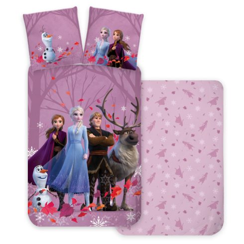 Disney Jégvarázs Purple gyerek, ovis ágyneműhuzat 100×135 cm, 40×60 cm