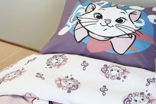 Disney Marie Purrfect gyerek, ovis ágyneműhuzat 100×135 cm, 40×60 cm