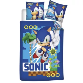   Sonic a sündisznó Turbo gyerek, ovis ágyneműhuzat 100×135cm, 40×60 cm