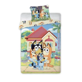 Bluey Family Home ágyneműhuzat 140×200cm, 70×90 cm
