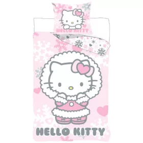 Hello Kitty Cozy Winter ágyneműhuzat 140×200cm, 70×90 cm