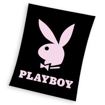 Playboy Black coral fleece polár takaró 150x200cm