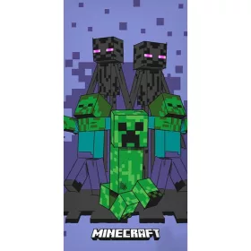   Minecraft Purple Attack fürdőlepedő, strand törölköző 70x140cm