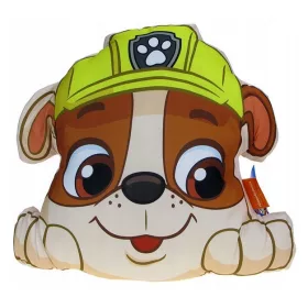 Paw Patrol Rubble Kissen, Dekokissen 40x37 cm Velours