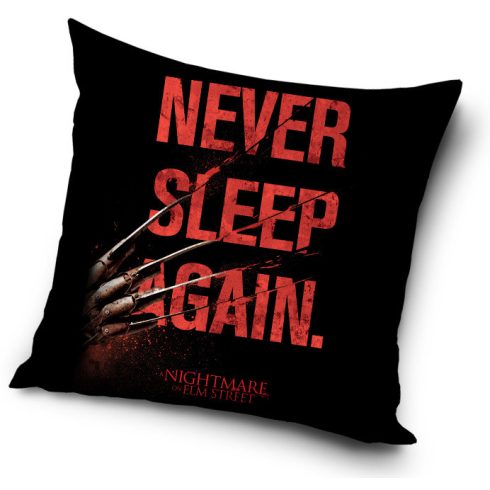 Rémálom az Elm utcában Never Sleep párnahuzat 40x40 cm
