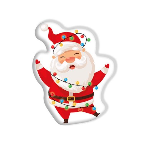 Télapó Cheerful Karácsony formapárna, díszpárna 40 cm Velúr
