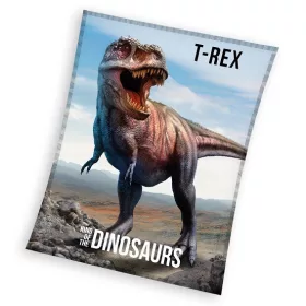 Dinosaurier-T-Rex-Korallenfleecedecke 130 x 170 cm