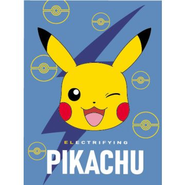 Pokémon Electrifying coral fleece polár takaró 150x200cm