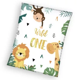 Animal Wild One Korallenfleece-Decke 110x140cm