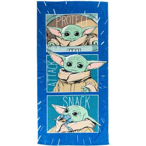 Star Wars Grogu fürdőlepedő, strand törölköző 70x140cm