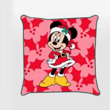 Disney Minnie Holly Karácsony párnahuzat 40x40 cm Velúr
