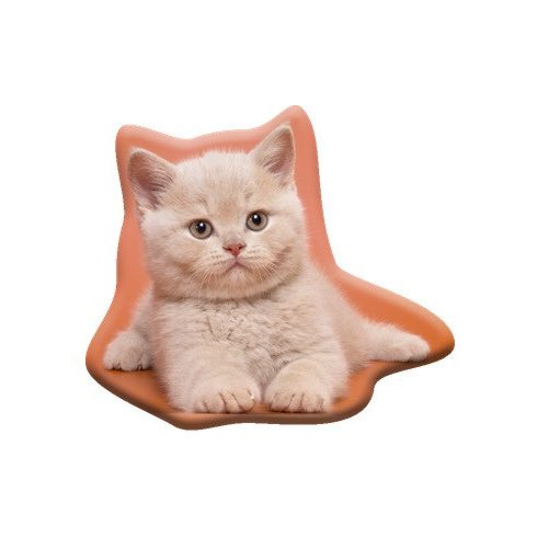 Cicás Fluffy formapárna, díszpárna 38x33 cm Velúr