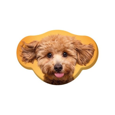 Kutyás Toy Poodle formapárna, díszpárna  28x40 cm Velúr