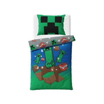   Minecraft Creeper Explode ágyneműhuzat 140×200cm, 80×80 cm