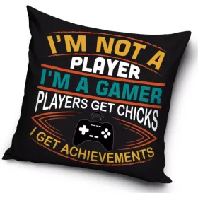 Kissen „Gamer Achievements“, Dekokissen 40 x 40 cm