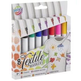 Színes Moxy textil filctoll 8 db-os