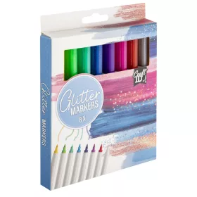 Színes Craft csillámos filctoll szett 8 db-os